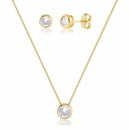 Conjunto Colar e Brinco Ponto de Luz