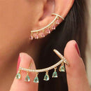 Brinco Ear Cuff Cristais
