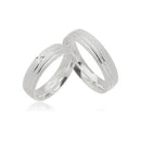 Par de Alianças Prata Fosca 5 mm