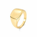 Anel Signet Clássico Dourado