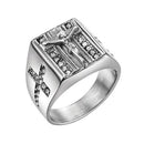 Anel Masculino Cruz Steel