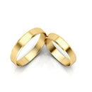 Par de Alianças Classic Dourada 4 mm