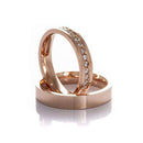 Par de Alianças Rosé Comfort 4 mm