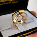Par de Alianças com Zircônia 4 mm